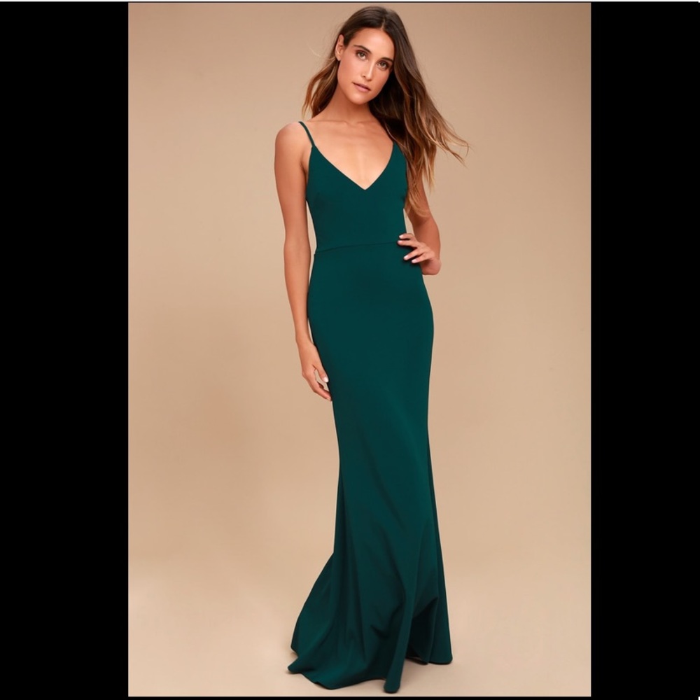 Lulus Forest Green Maxi Dress